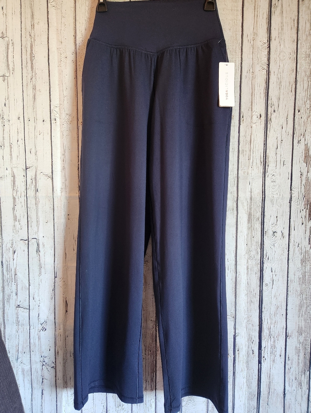 Yogalicious Lux Ventura Straight Pant True Navy Blue Small NWT High Rise Yoga